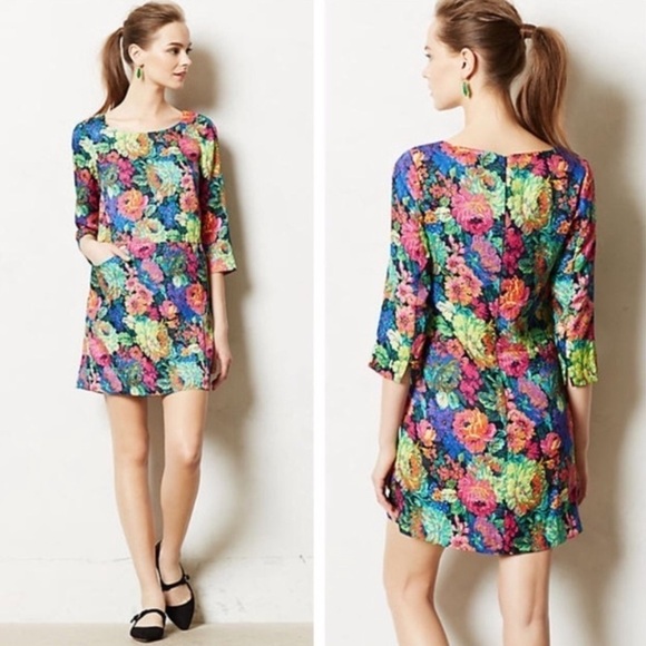 Anthropologie Dresses & Skirts - Anthropologie HD in Paris Tropicalist Floral Shift Dress Sz XS